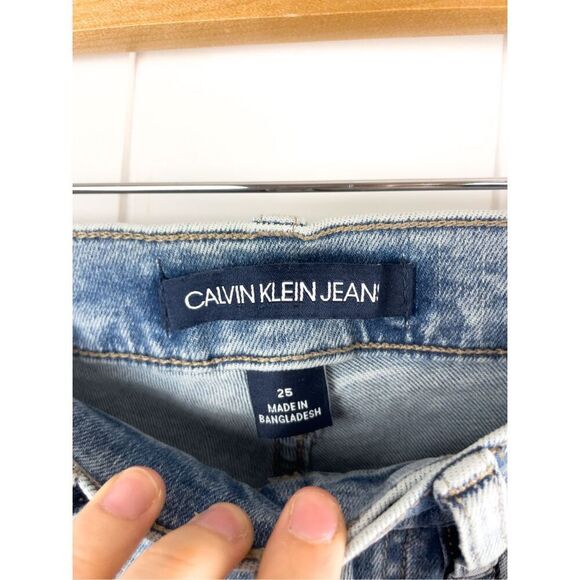 NWT Calvin Klein Jeans High Rise Straight Ankle Jean Size 25 - Picture 5 of 12